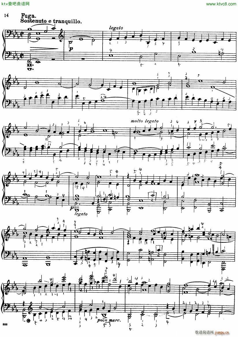 Bach JS BWV 552 Prelude and Fugue in Eb arr Busoni(钢琴谱)14