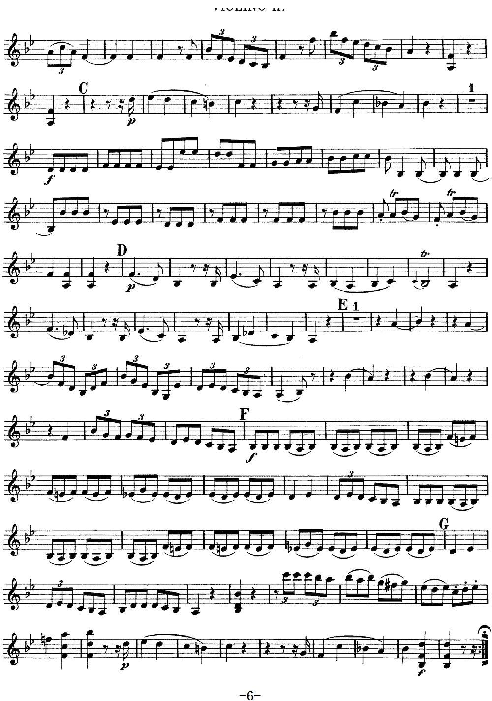 Mozart Quartet No 12 in Bb Major K 172 Violin 2(十字及以上)6