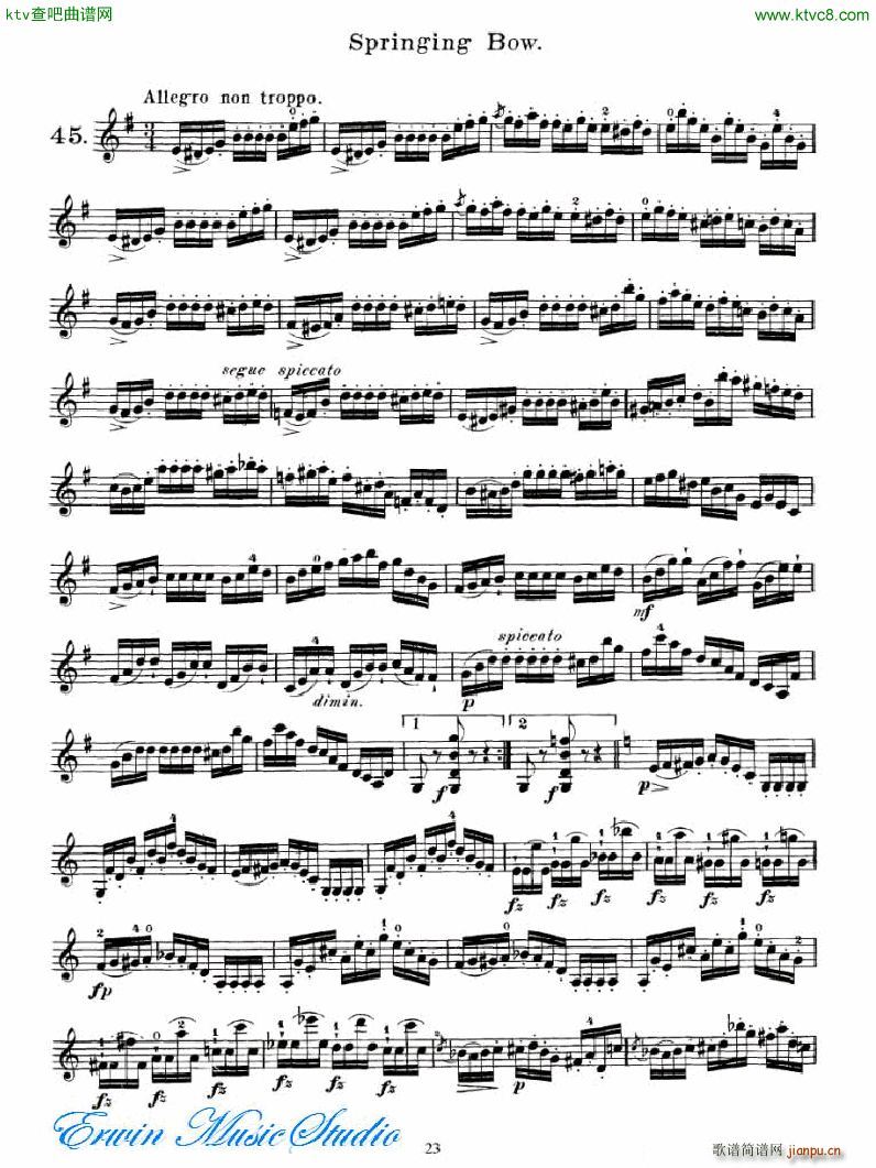 马扎斯 75首渐进式旋律练习 图书2 27首Brilliante 练习2(十字及以上)7