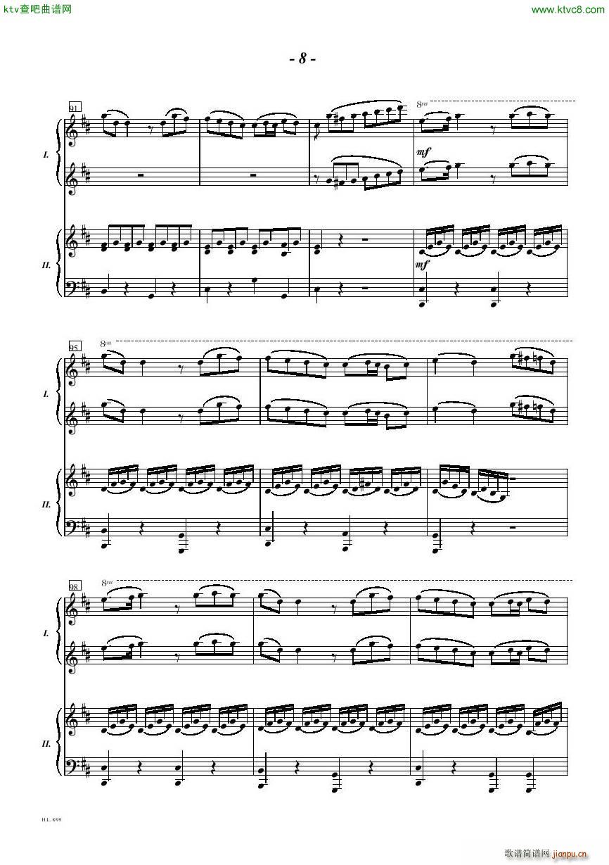 Diabelli Sonata Op33 For Two Pianos(钢琴谱)8