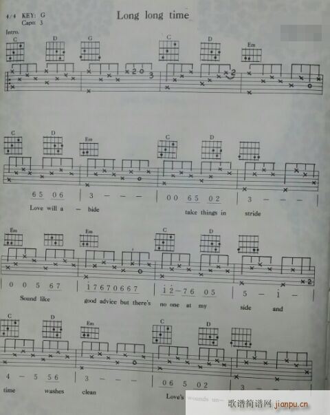 long long time(吉他谱)1