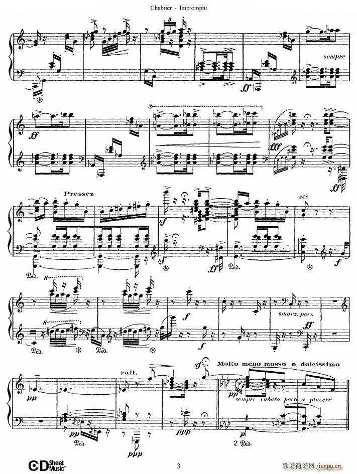 Chabrier Impromptu Impromptu(十字及以上)3
