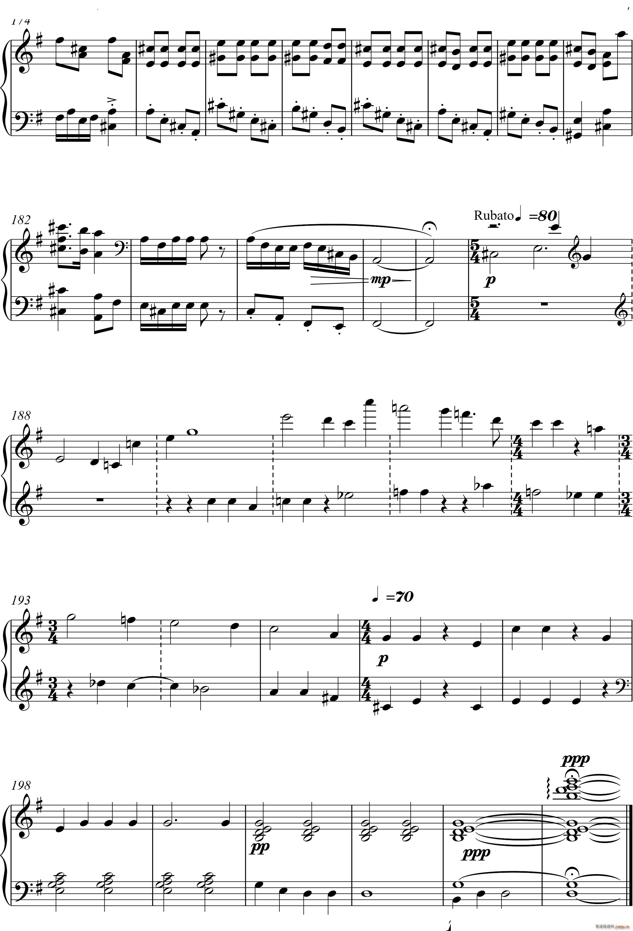 第22钢琴奏鸣曲 信仰 Piano Sonata No`22四个乐章(钢琴谱)34