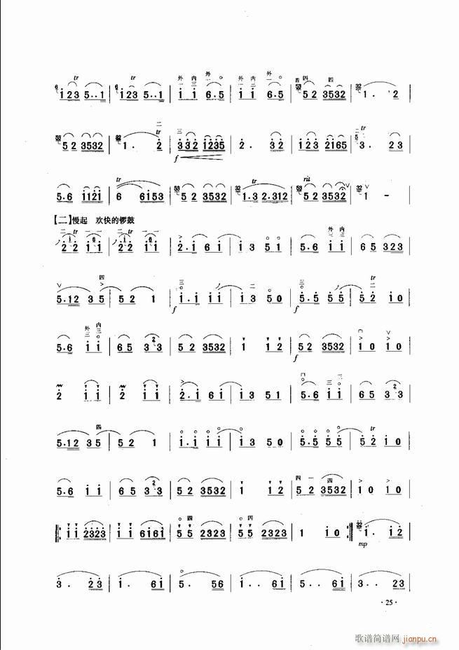 中国二胡名曲集锦南北音乐风格 目录1 60(二胡谱)27