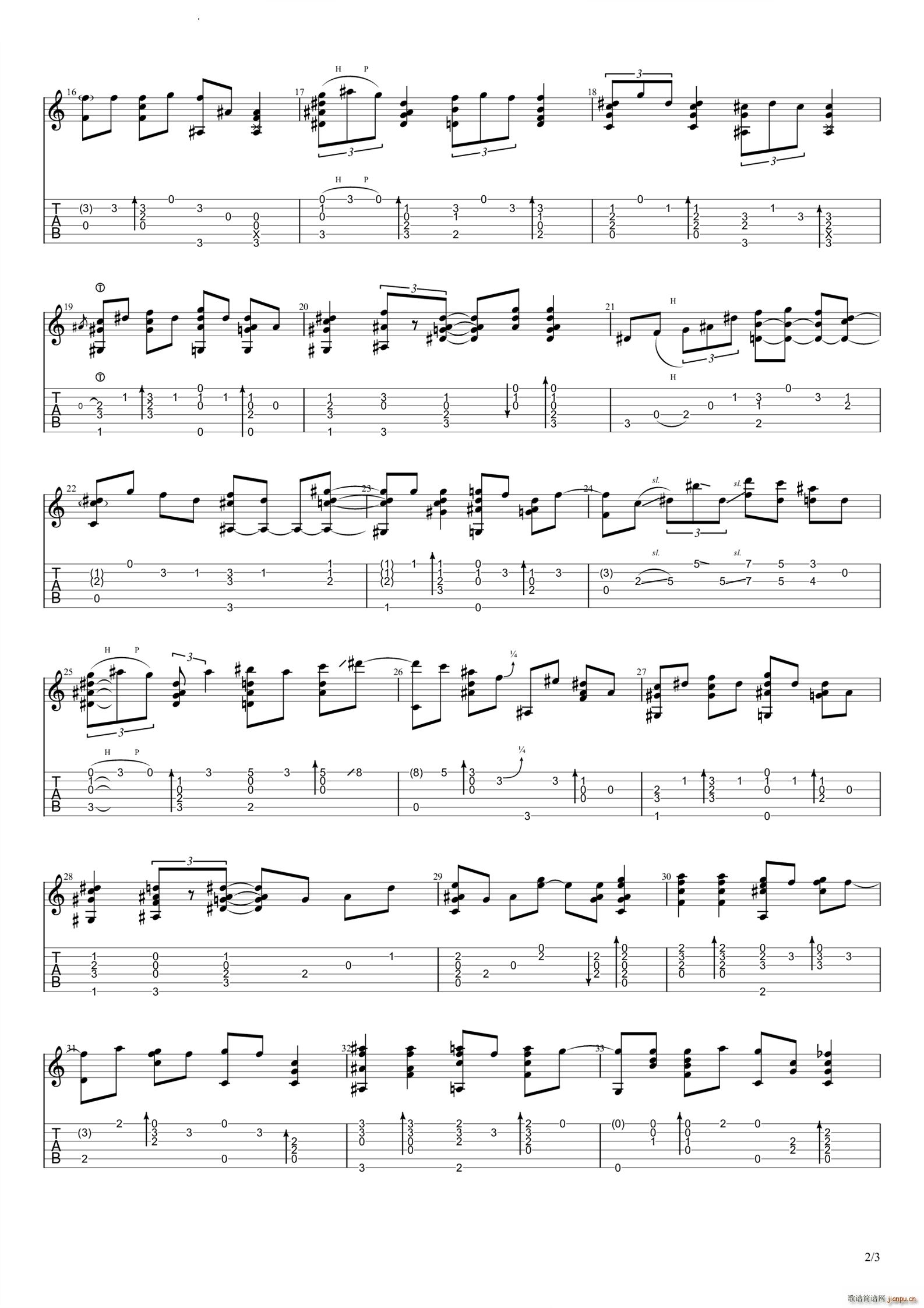 Les Champs Elysees(吉他谱)3