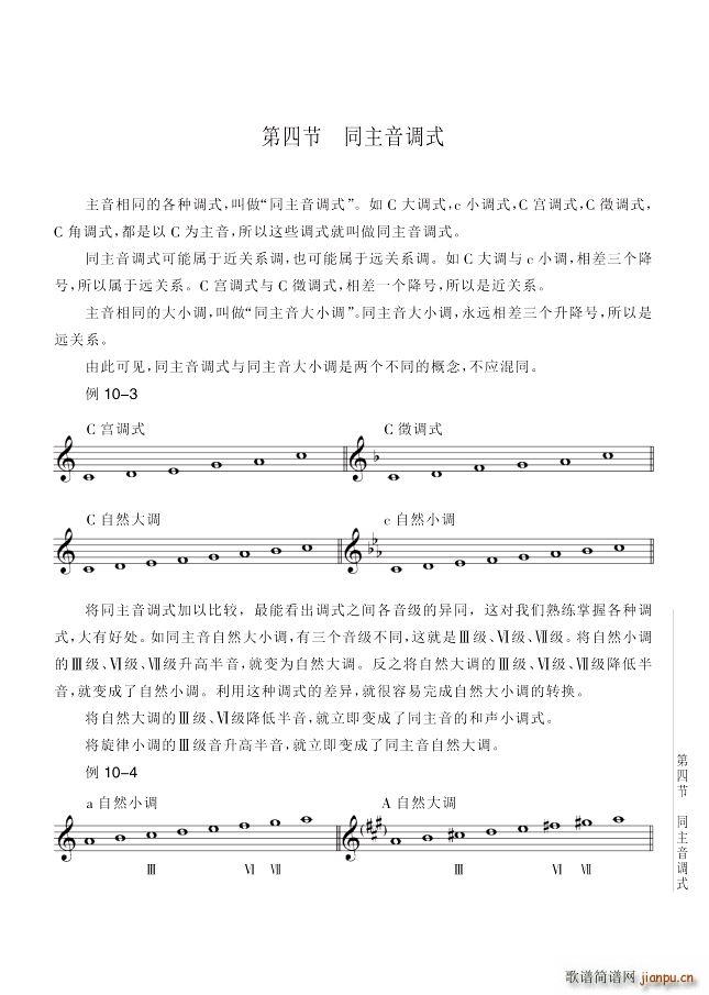 其他 第10讲调与调式第4节第113页同主音调式(十字及以上)1