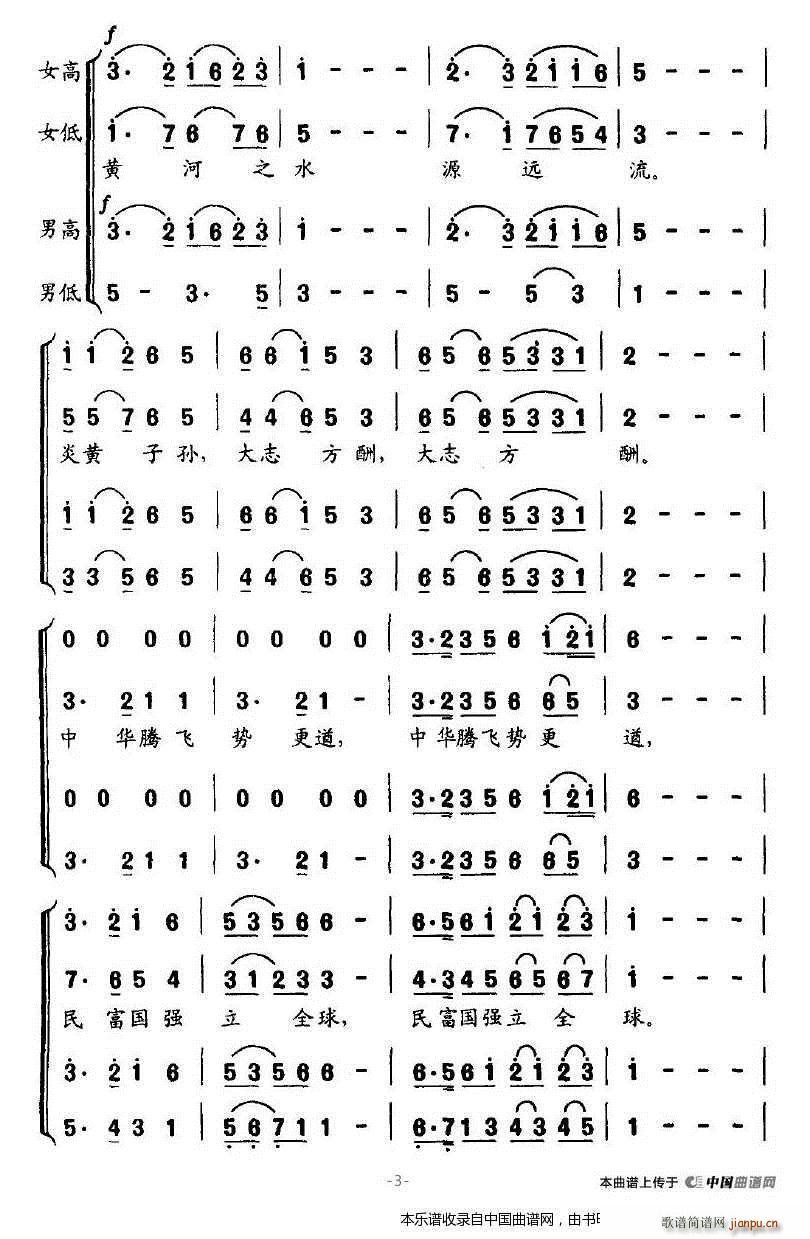 腾飞吧 中华 合唱谱(合唱谱)6