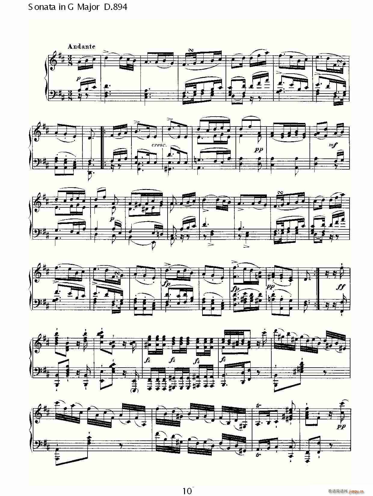 Sonata in G Major D.894(十字及以上)10