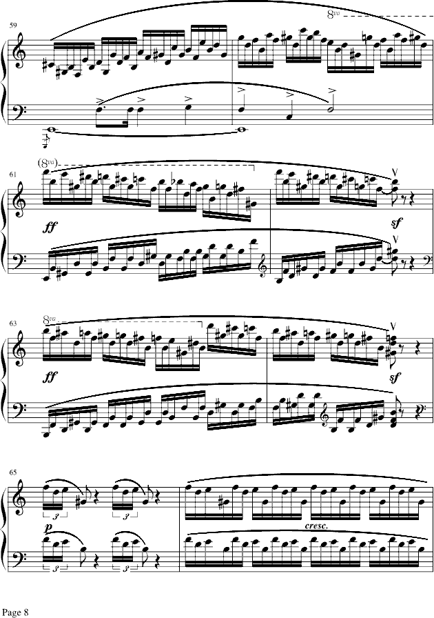 肖邦冬风练习曲(钢琴谱)8