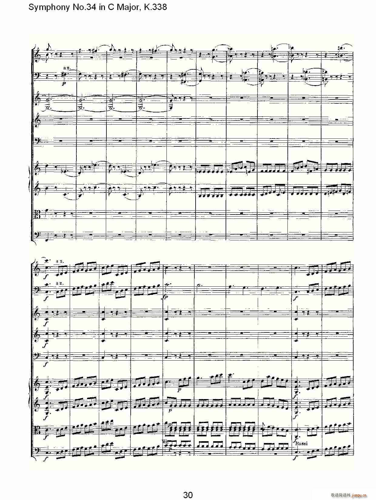 Symphony No.34 in C Major, K.338(十字及以上)30