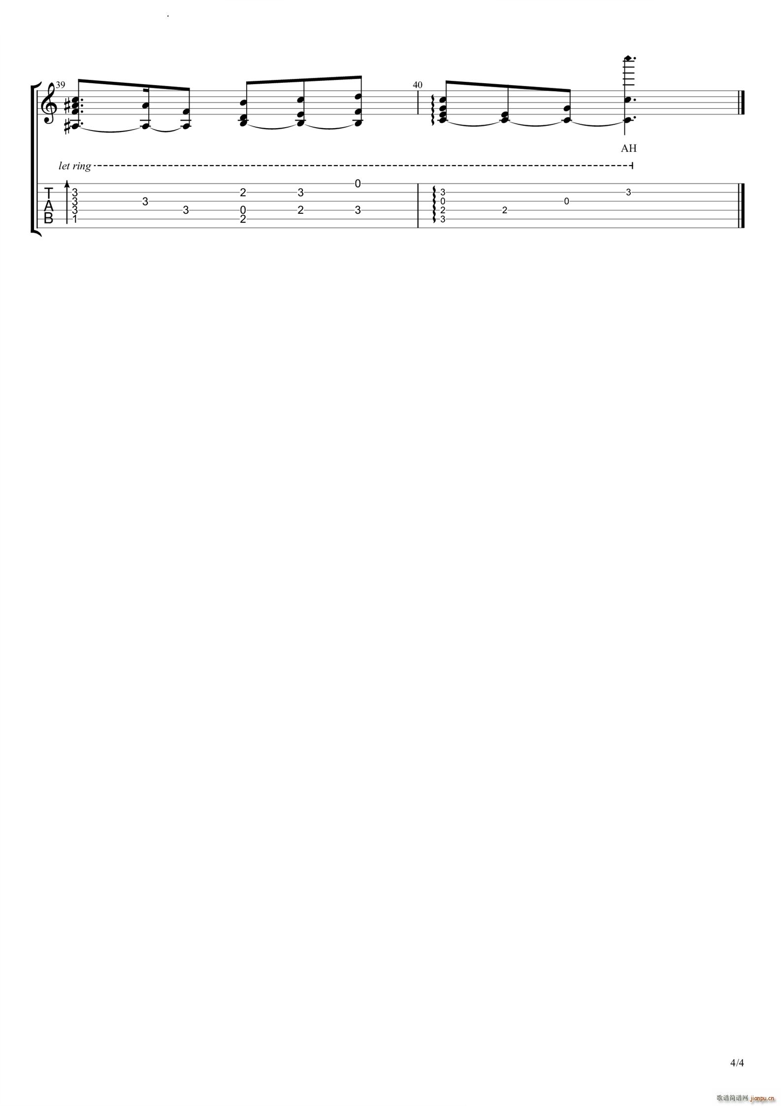 DNF月光酒馆(吉他谱)5