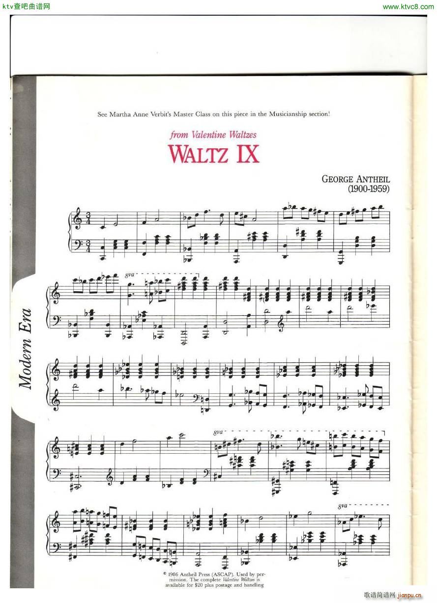 Antheil Waltz IX(钢琴谱)1