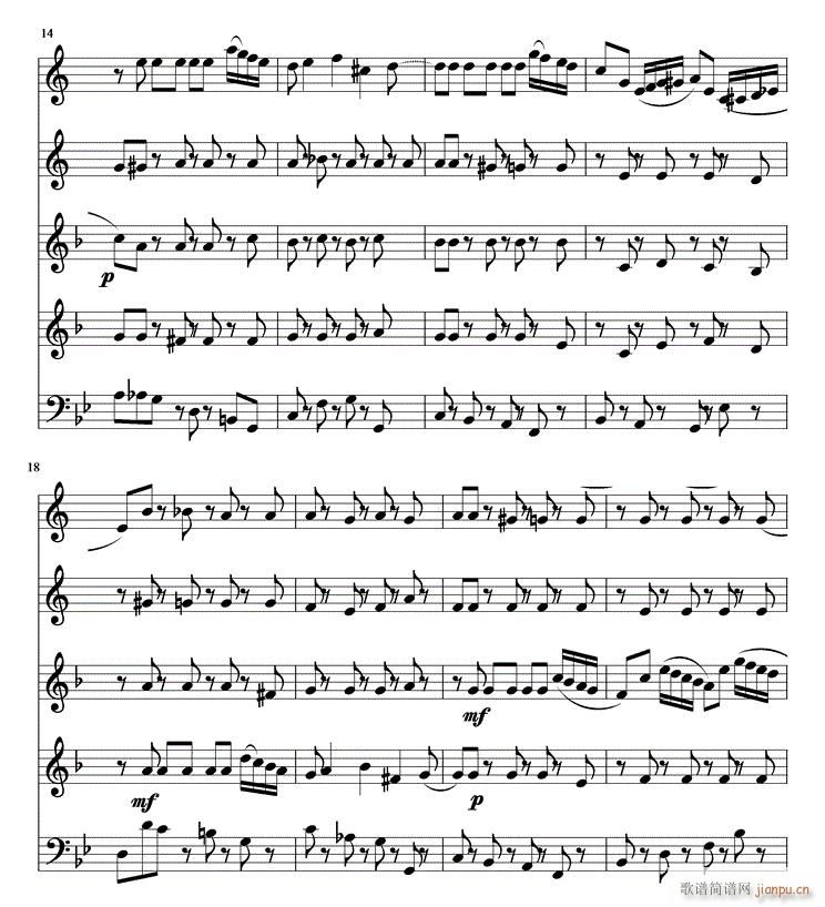 四小天鹅舞曲 管乐五重奏 3(总谱)1