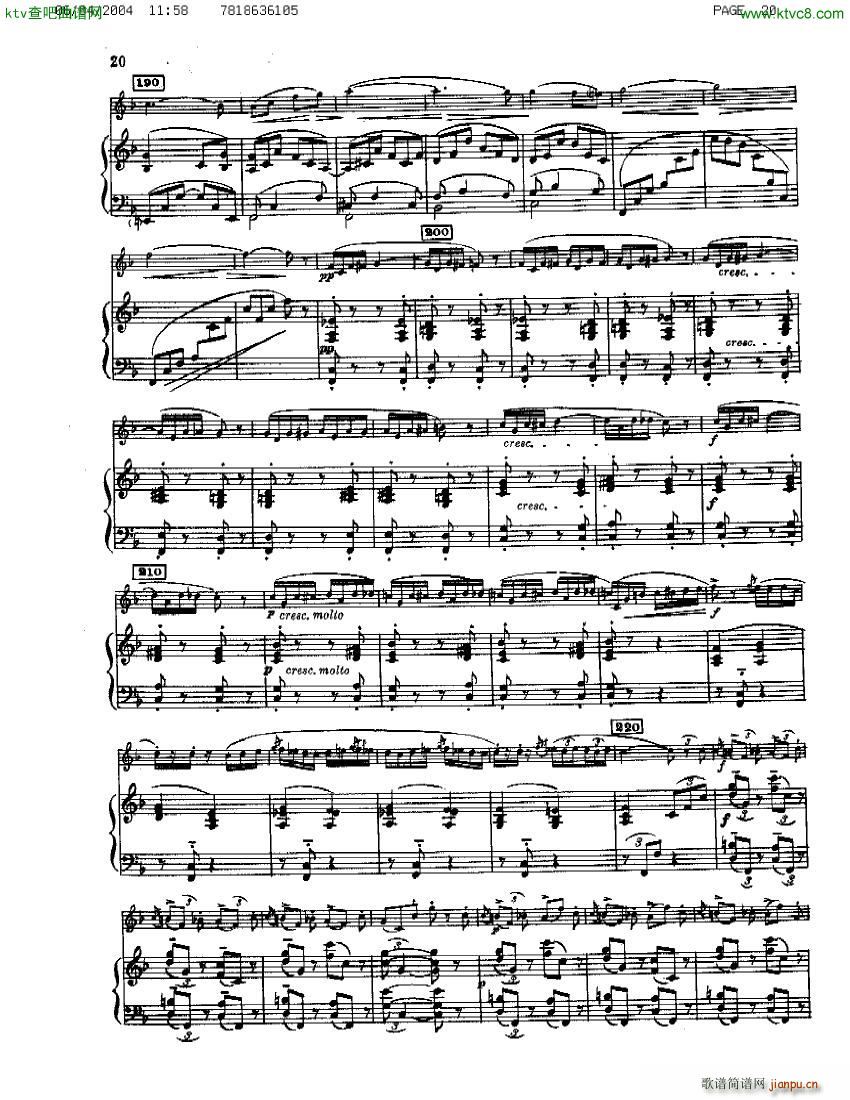 Guastavino Sonata Para Clarinete Y Piano(钢琴谱)20