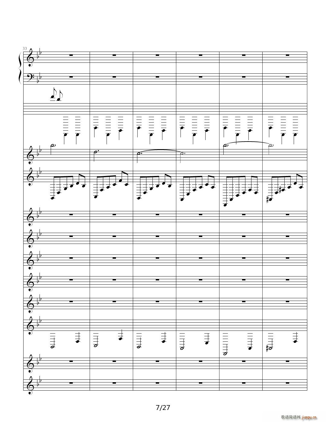 伴奏 降B调(钢琴谱)7