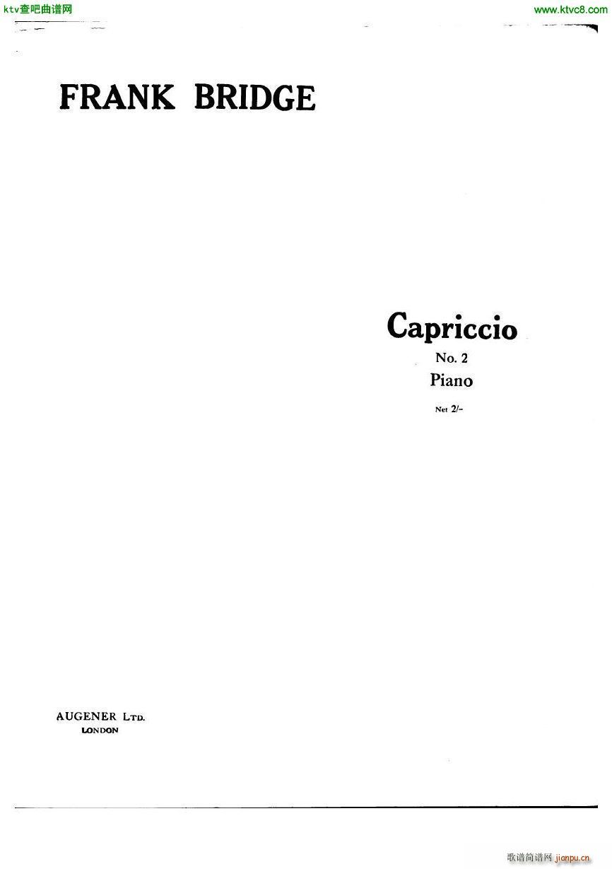 Frank Bridge Capriccio2(钢琴谱)1