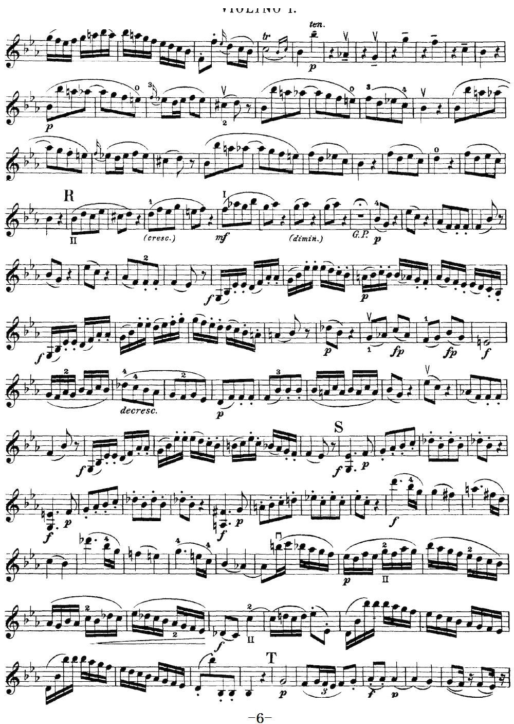 Mozart Quartet No 16 in Eb Major K 428 Violin 1(十字及以上)6