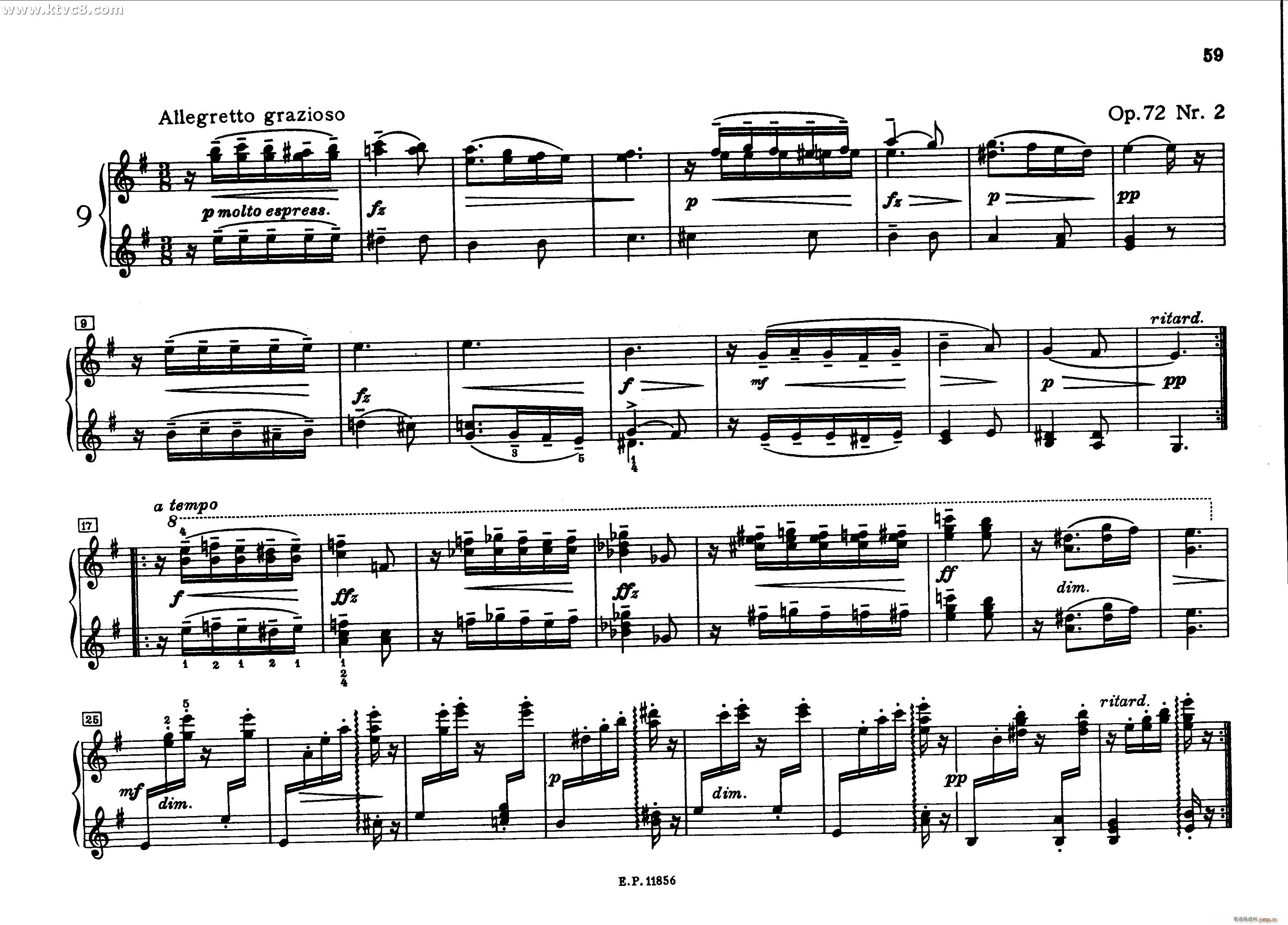 德沃夏克钢琴二重奏曲集(钢琴谱)16