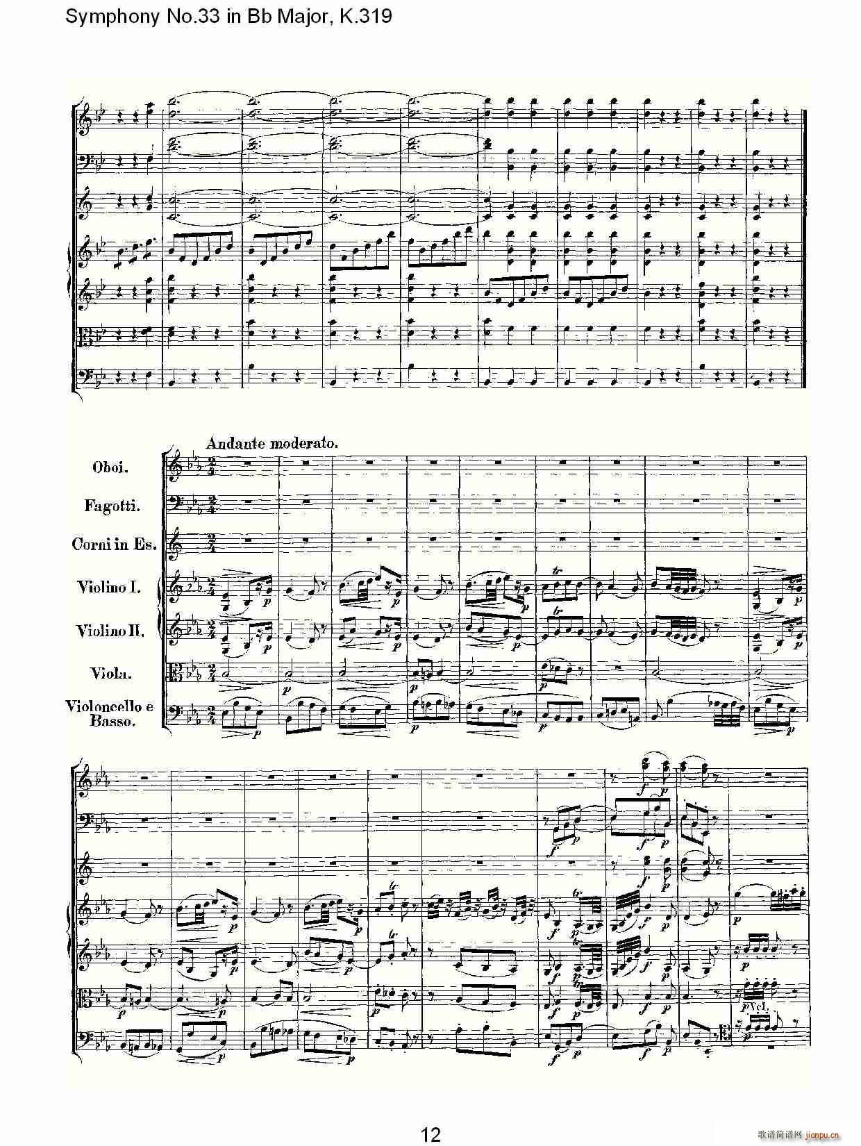 Symphony No.33 in Bb Major, K.319(十字及以上)12