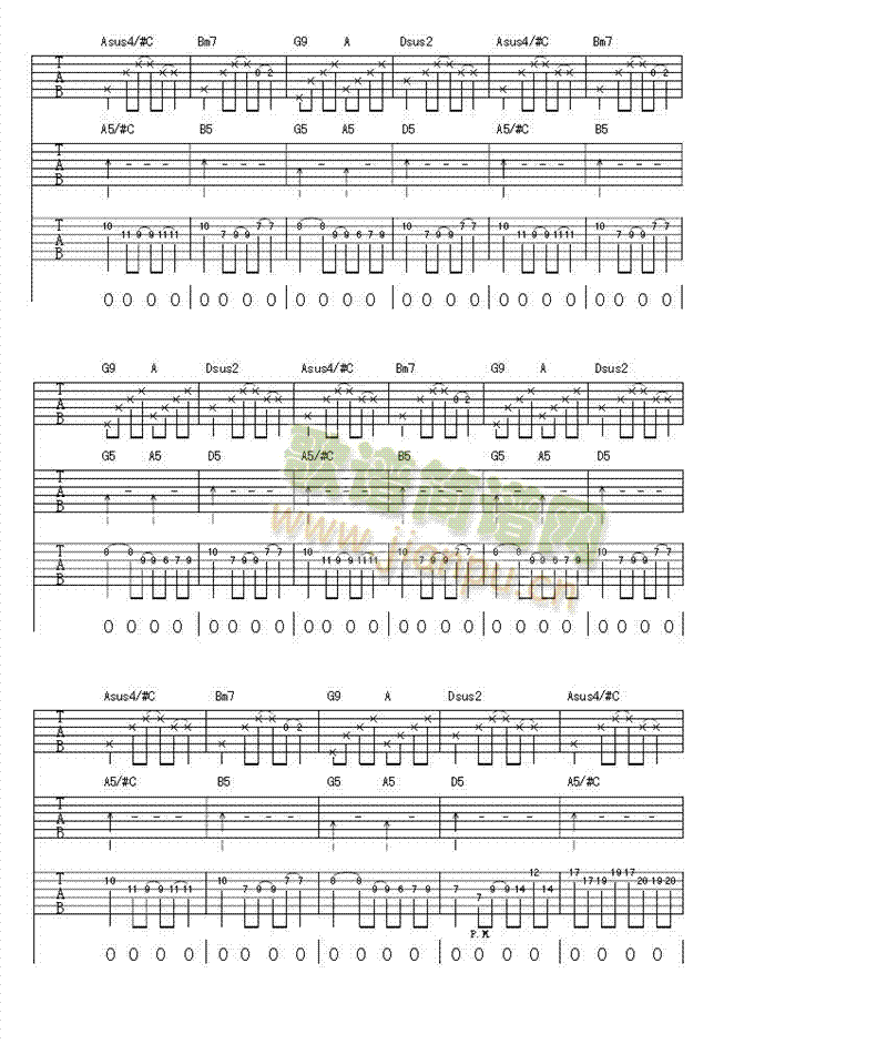 每条伤心的大街(吉他谱)6