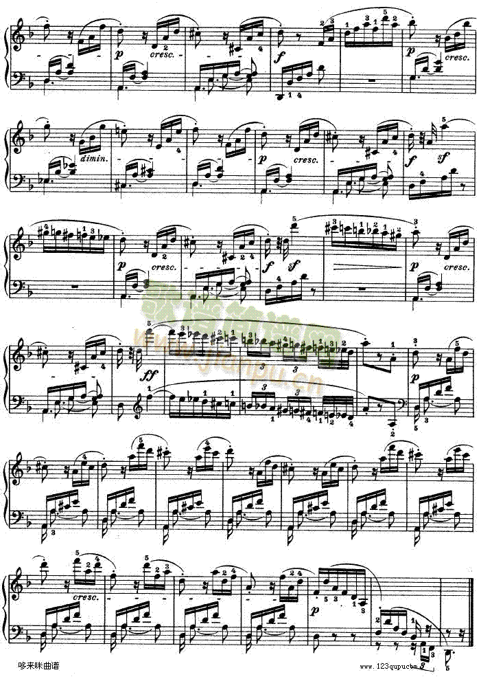 暴风雨-d小调第十七钢琴奏鸣曲-Op.31—2-贝多芬(钢琴谱)21