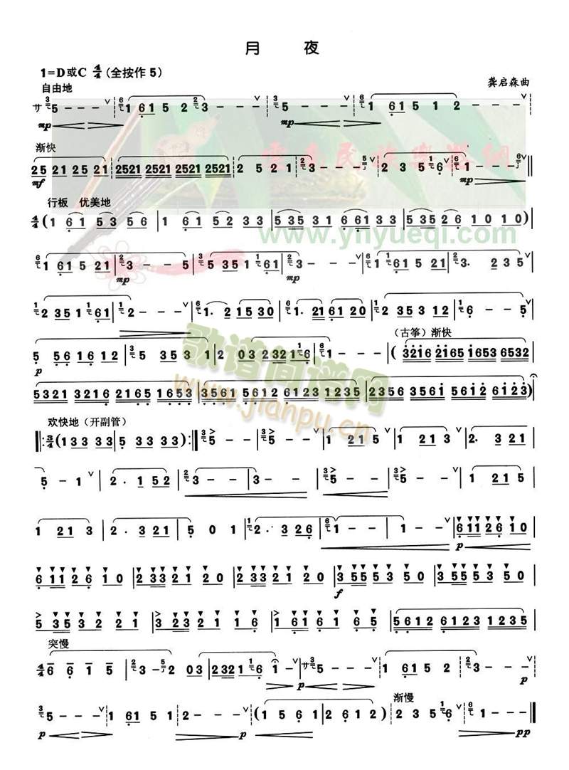 月夜(葫芦丝谱)1