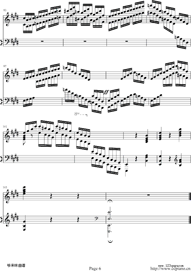 练习曲-莫什科夫斯基(钢琴谱)6