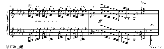 黑键练习曲-肖邦(钢琴谱)5