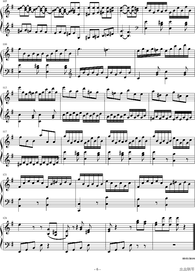 e小调奏鸣曲第一乐章(钢琴谱)6