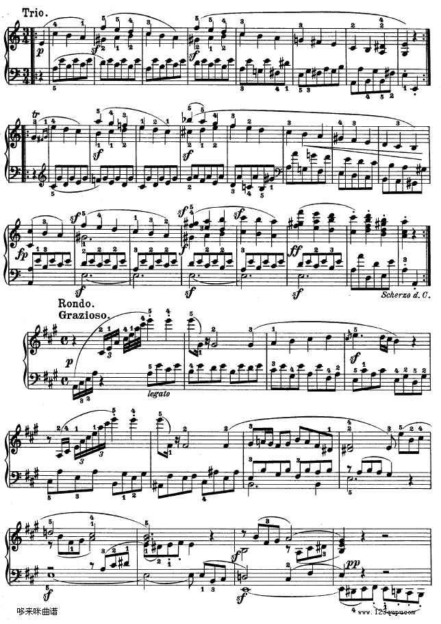 A大调第二钢琴奏鸣曲-贝多芬(钢琴谱)14