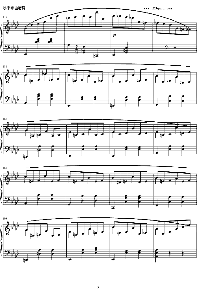 降A大调圆舞曲-肖邦(钢琴谱)8