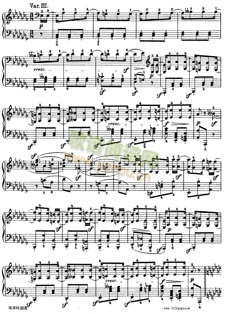 第十二钢琴奏鸣曲--贝多芬(钢琴谱)5