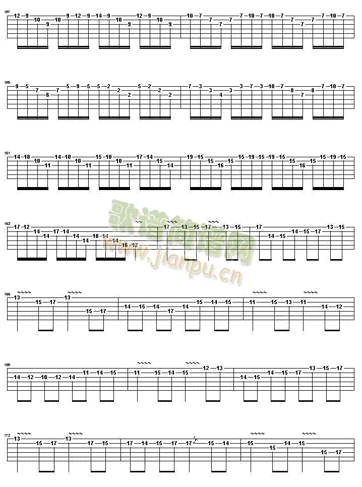 卡农摇滚版(吉他谱)8