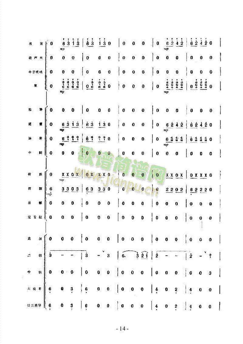 边寨月夜乐队类民乐合奏(其他乐谱)14