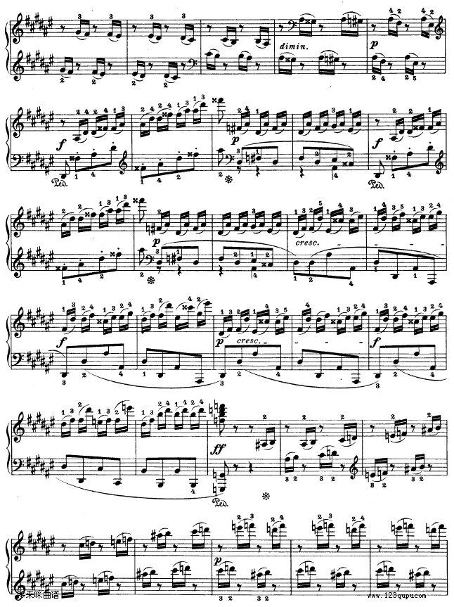 第二十四钢琴奏鸣曲-Op.78-贝多芬(钢琴谱)7