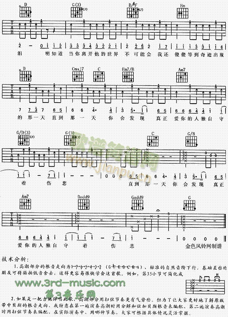 痴心绝对(吉他谱)5