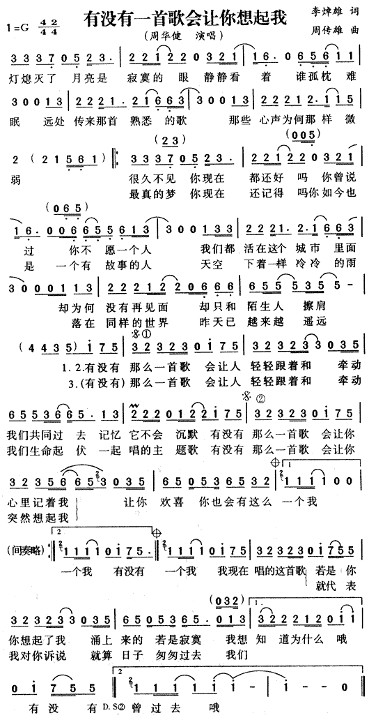 有没有一首歌会让你想起我(十字及以上)1