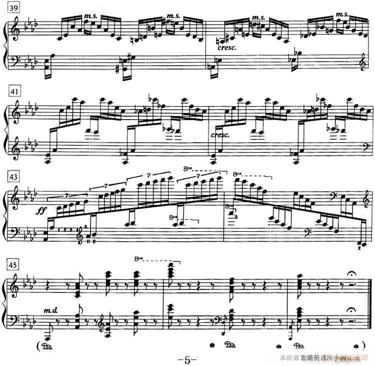钢琴教程第七级 练习曲 OP 72 No 11(钢琴谱)5