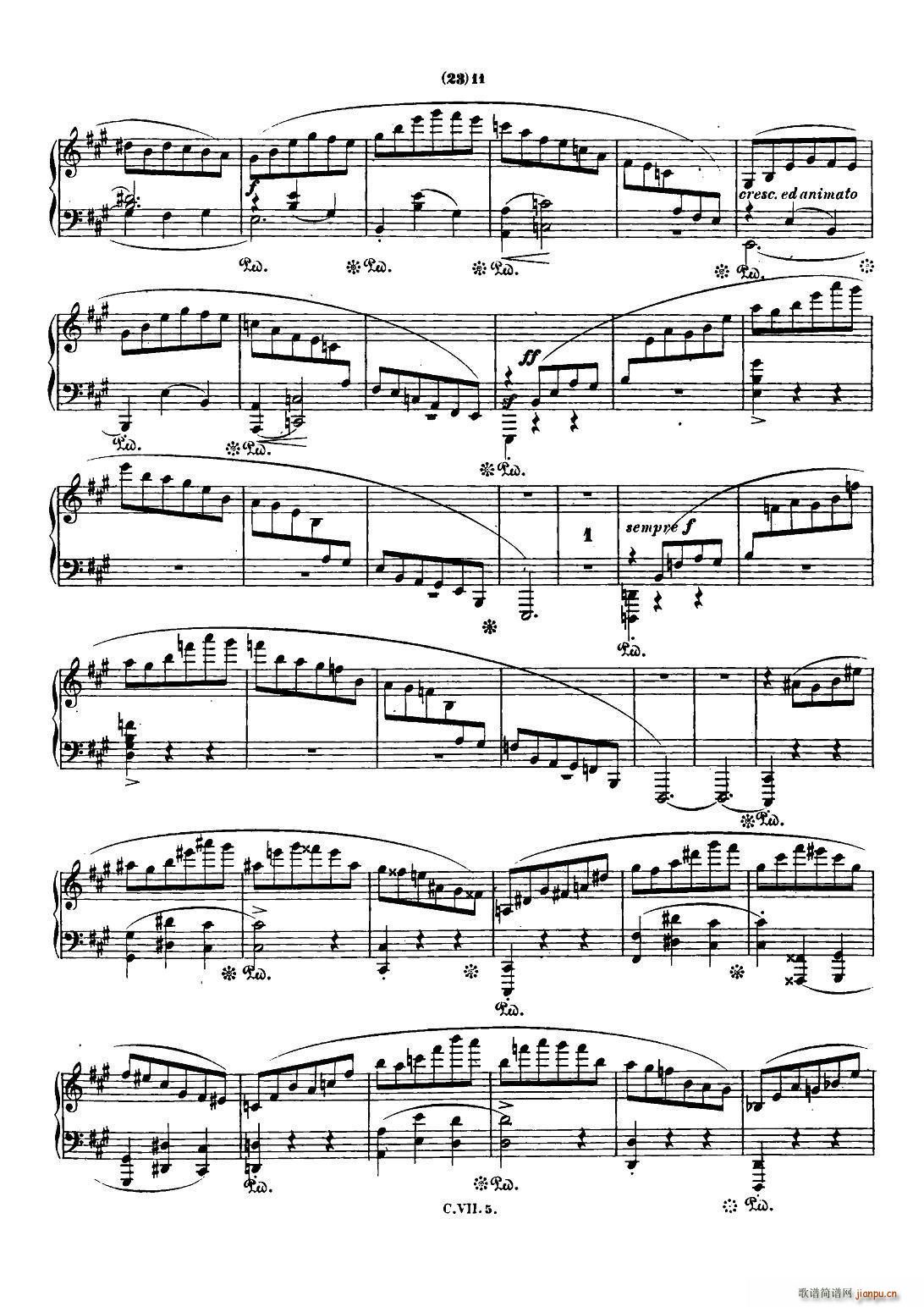 肖邦 钢琴谐谑曲 Chopin Scherzo No 2 降b小调 Op 31(钢琴谱)10