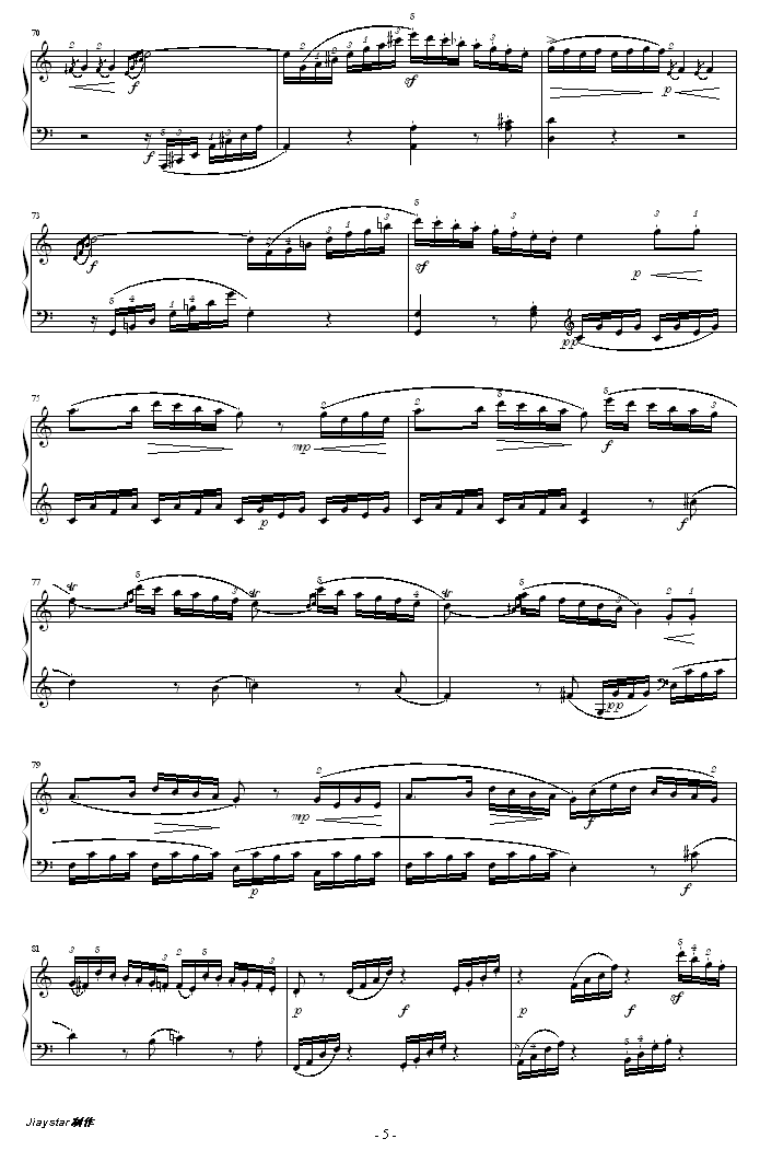 C大调钢琴奏鸣曲 K279(钢琴谱)5