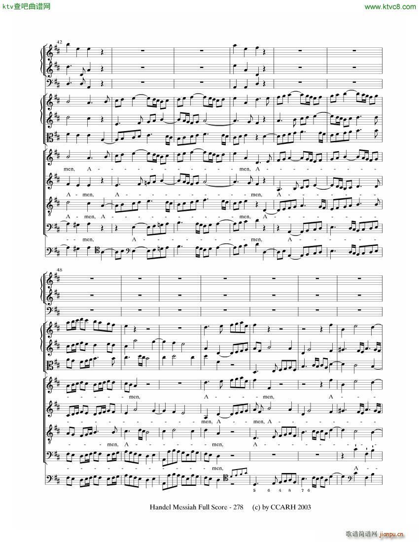 G F Handel Messiah Open Score 七(钢琴谱)37