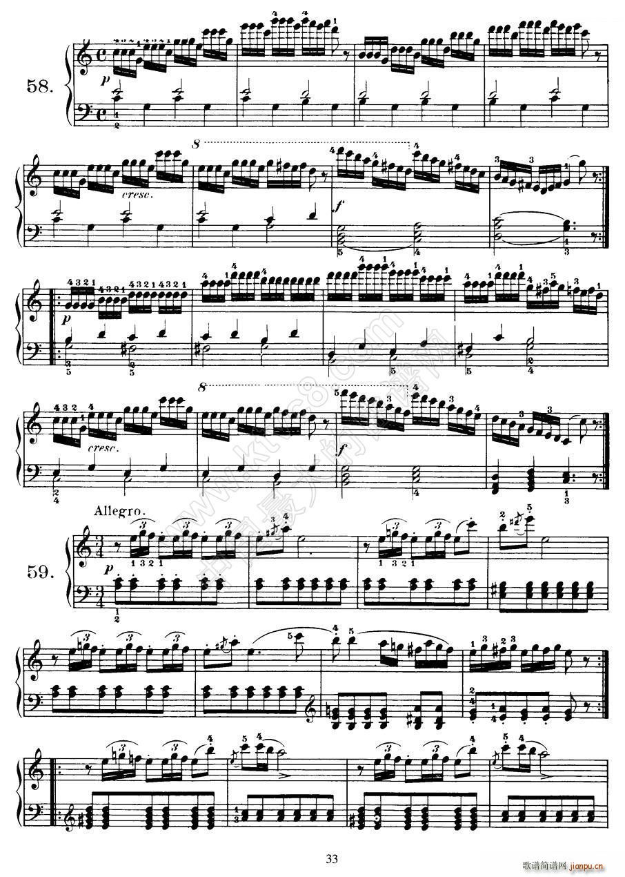 Czerny 100 Progressive Studies Op 139 58 68(钢琴谱)1