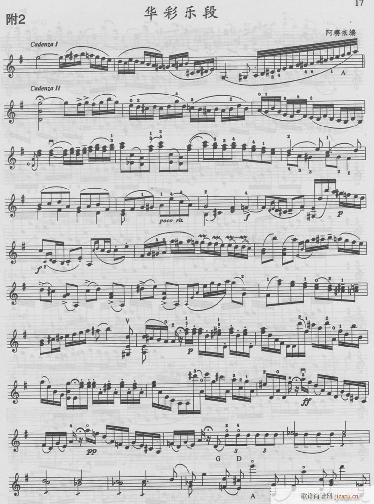 阿赛依华彩乐段-提琴(笛箫谱)1