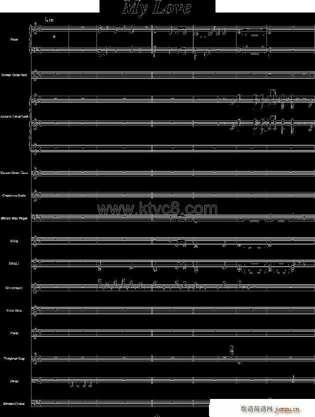 My Love 大乐队版(十字及以上)1