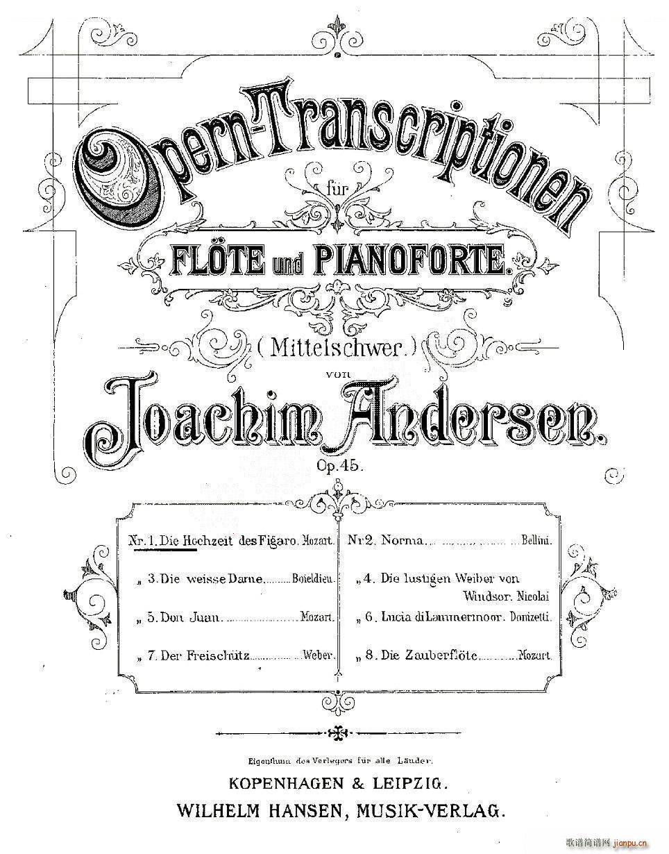 Opern Transcriptionen Op 45 1 笛萧谱(笛箫谱)1