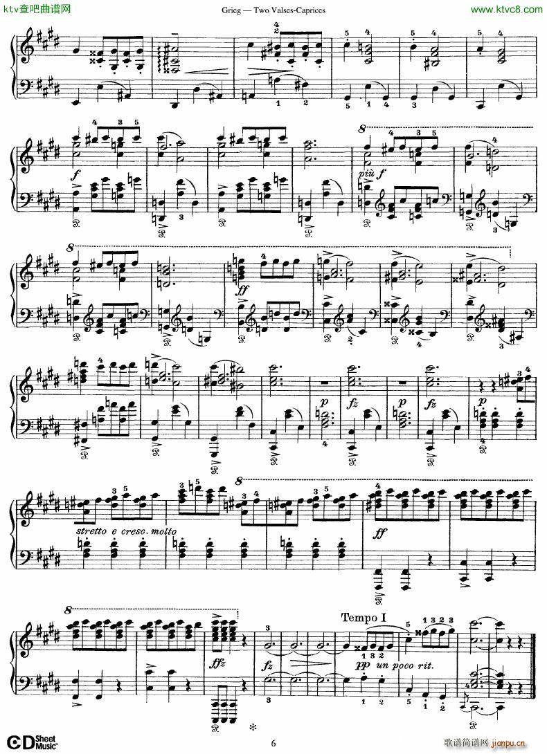 Grieg Two Valses Caprices(钢琴谱)6