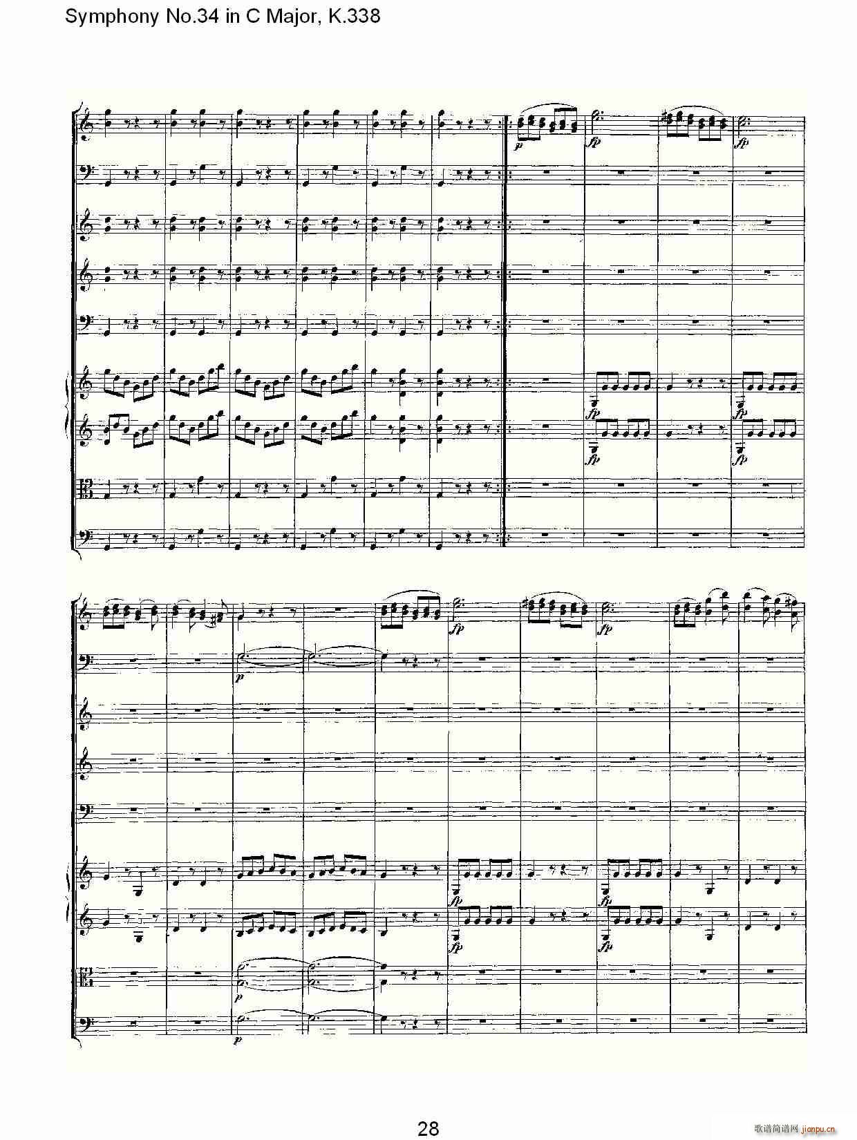 Symphony No.34 in C Major, K.338(十字及以上)28