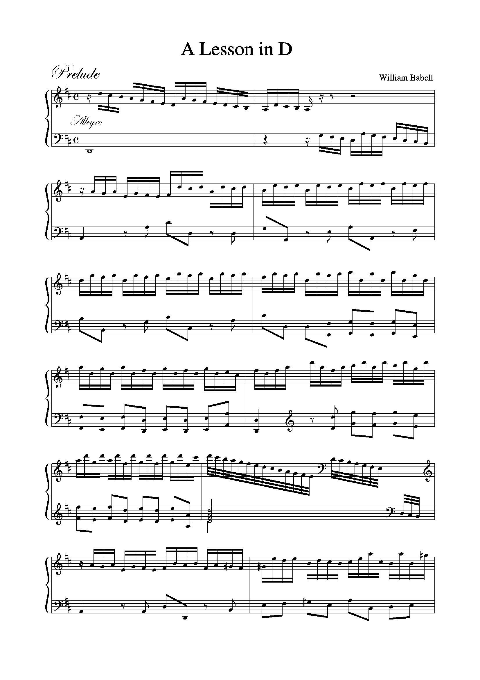 A Lesson in D(钢琴谱)1