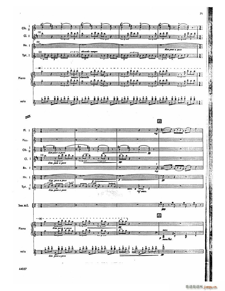 Barber op 14 Violin Concerto Score 二(钢琴谱)30