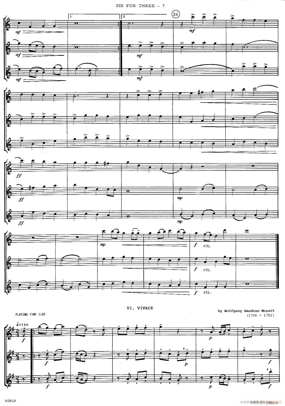 six for three 次中音三重奏(总谱)7